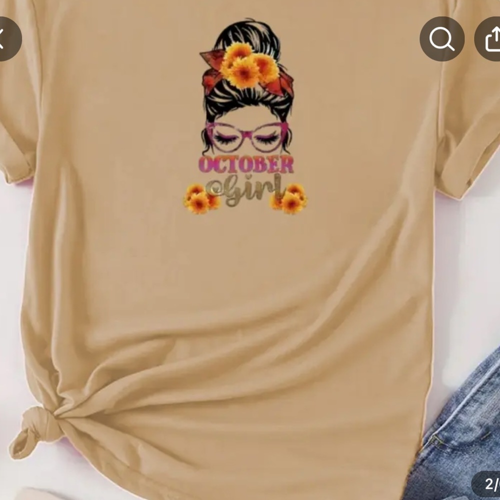Handmade‎ Pink October Graphic Sweatshirt - Picture 3 of 3